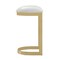 Manhattan Comfort Aura Bar Stool in White and Polished Brass, PK3 3-BS006-WH - alternate 2